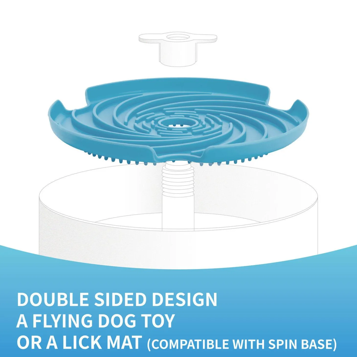 Spin Accessories Medium Level Blue Flying Disc Lick Mat