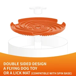 Spin Accessories Medium Level Orange Flying Disc Lick Mat