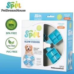 Spin Easy Level Blue Windmill Interactive Slow Feeder