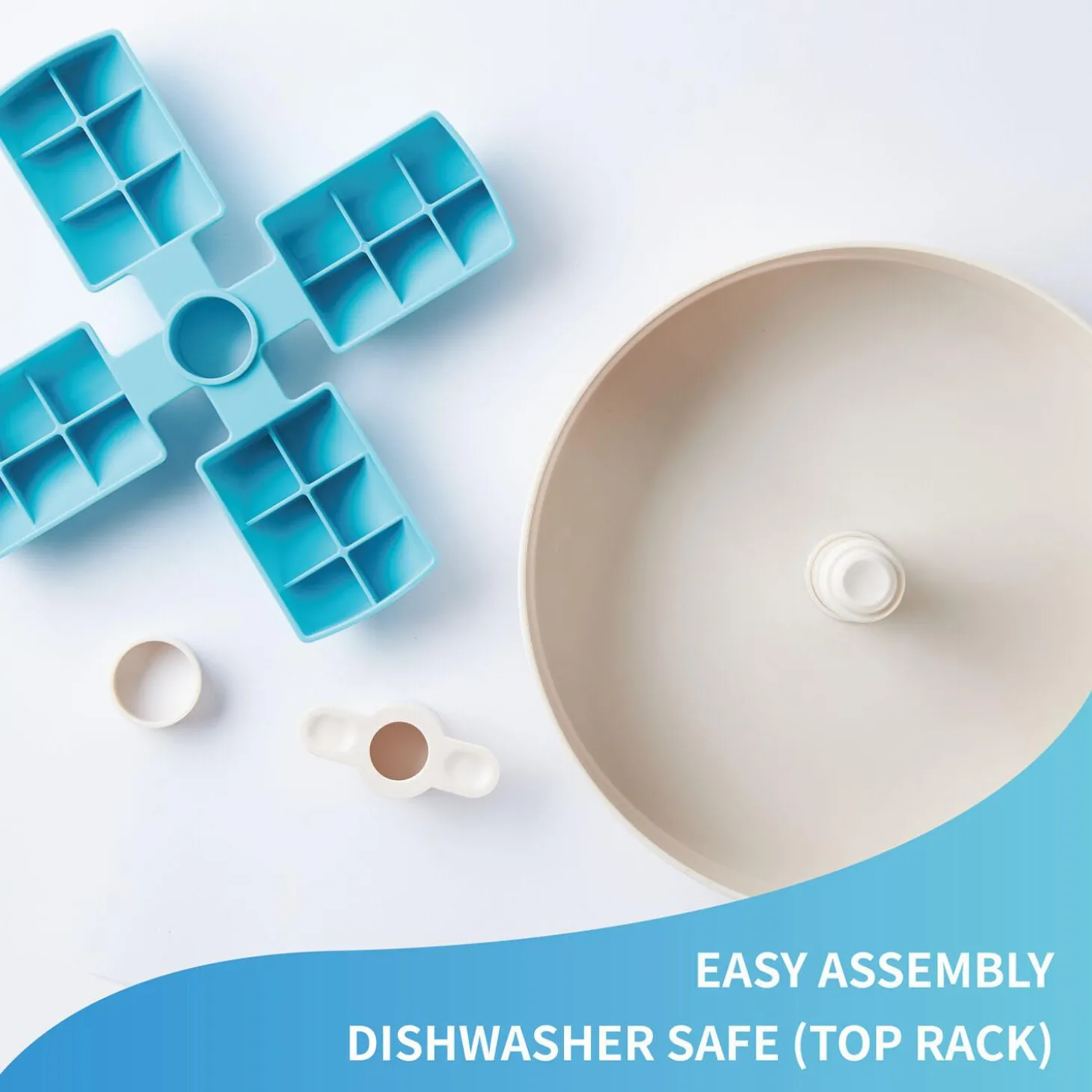 Spin Easy Level Blue Windmill Interactive Slow Feeder