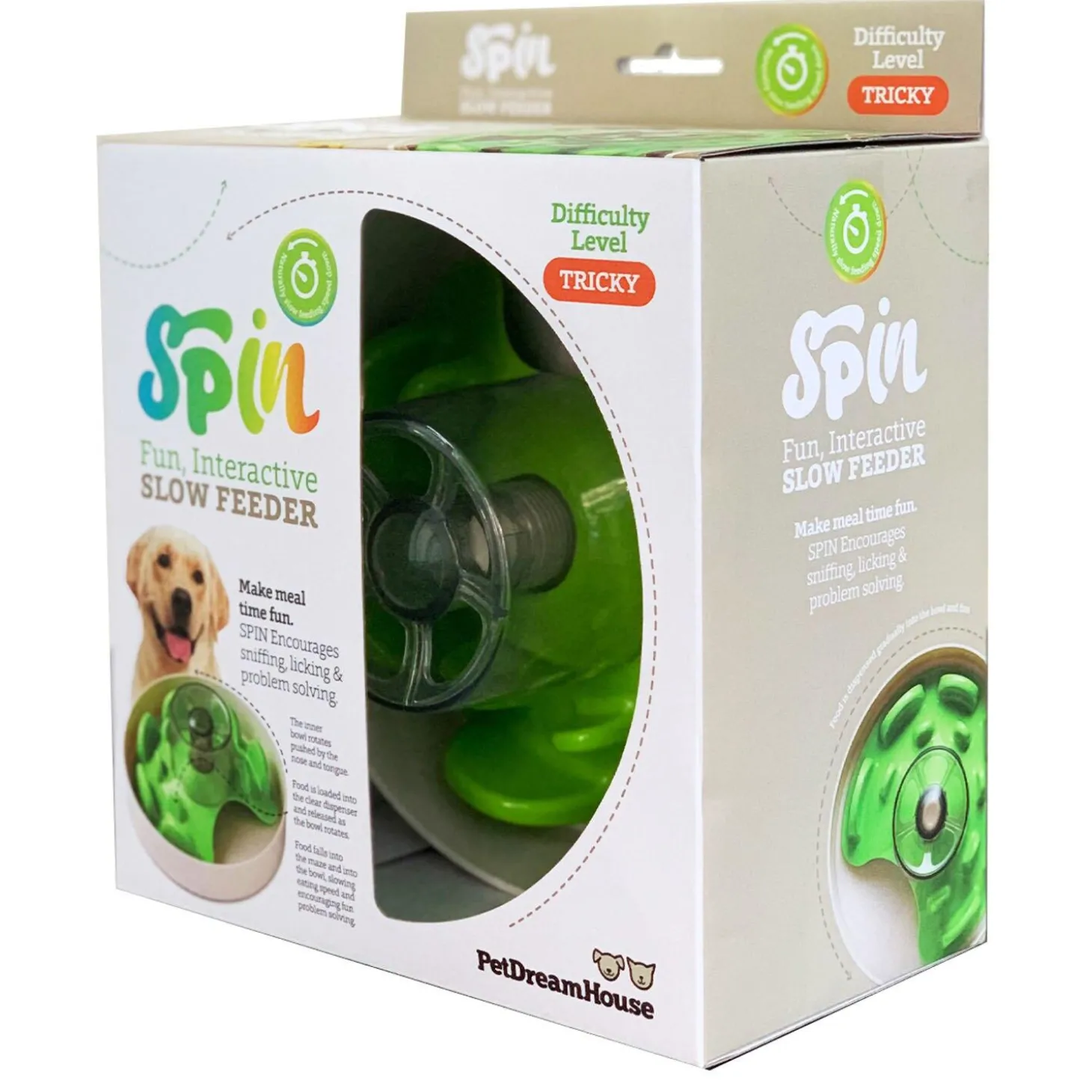 SPIN Interactive Feeder UFO Maze Green - Tricky Level