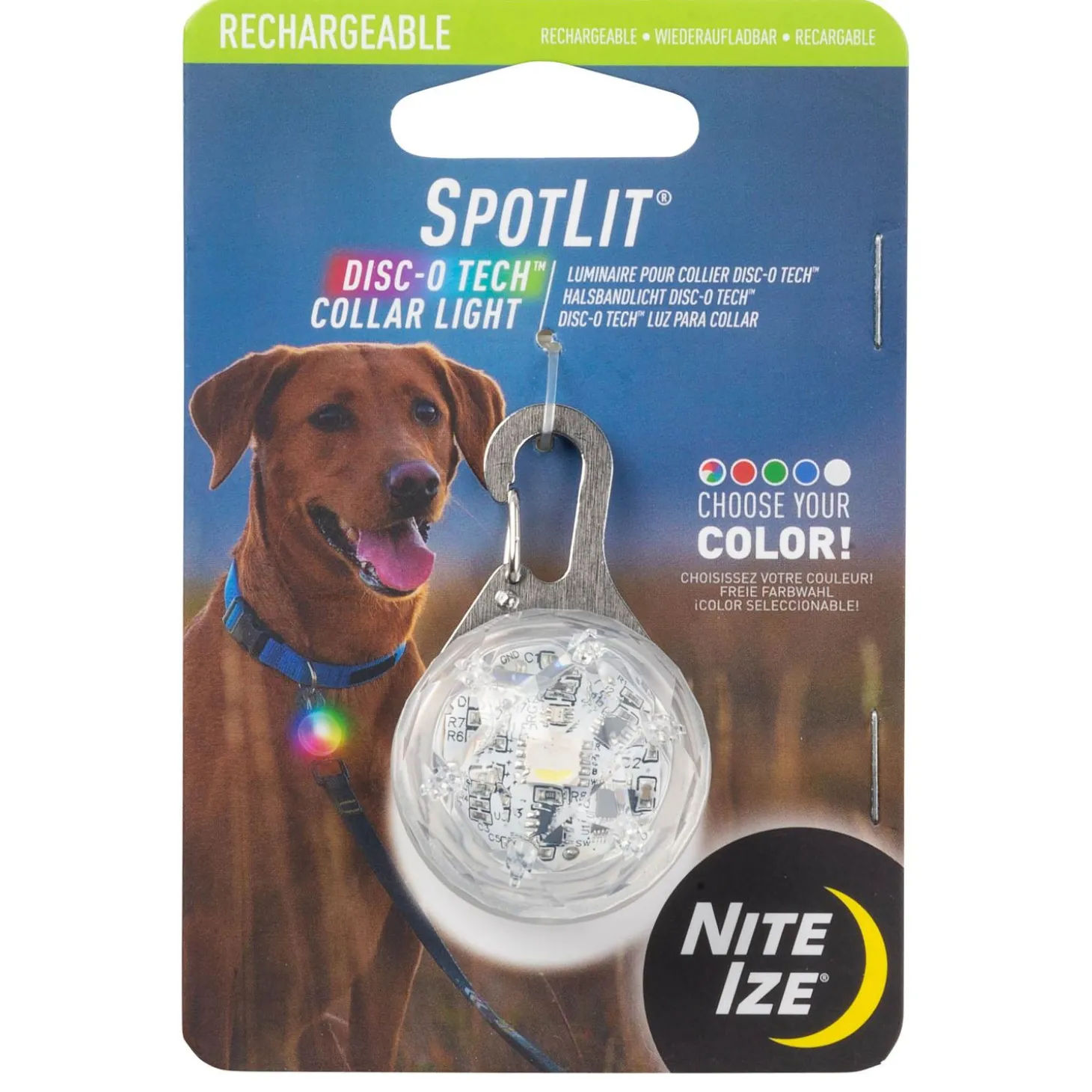 SpotLit Rechargeable Disc-O Tech Collar Light
