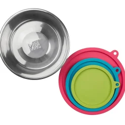 Stainless Steel Bowls + Silicone Lids - 6pc Box Set