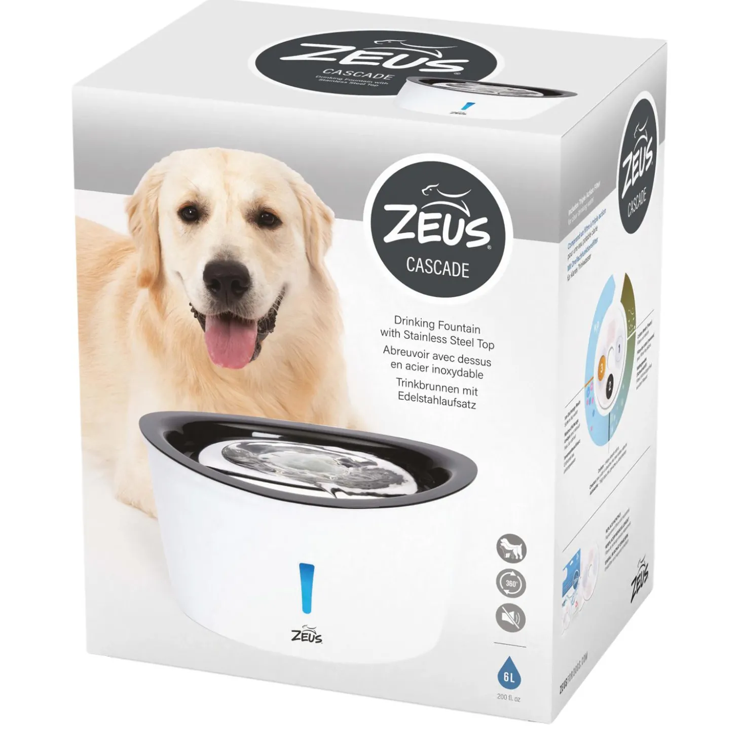 Stainless Steel Cascade Pet Fountain