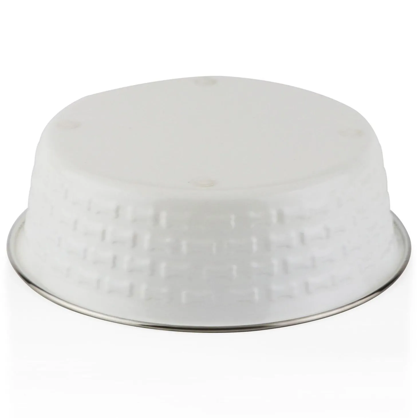 Stainless Steel White Dog Bowl