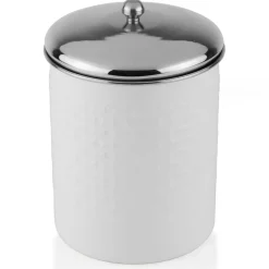 Stainless Steel White Treat Jar