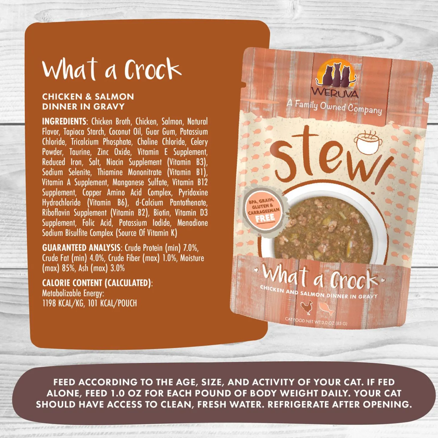 Stew! What a Crock Chicken & Salmon Dinner Cat Food