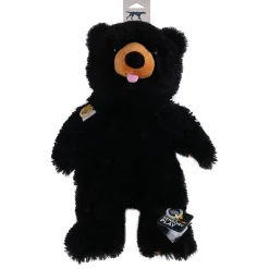 Stuffless Black Bear Squeaker Dog Toy