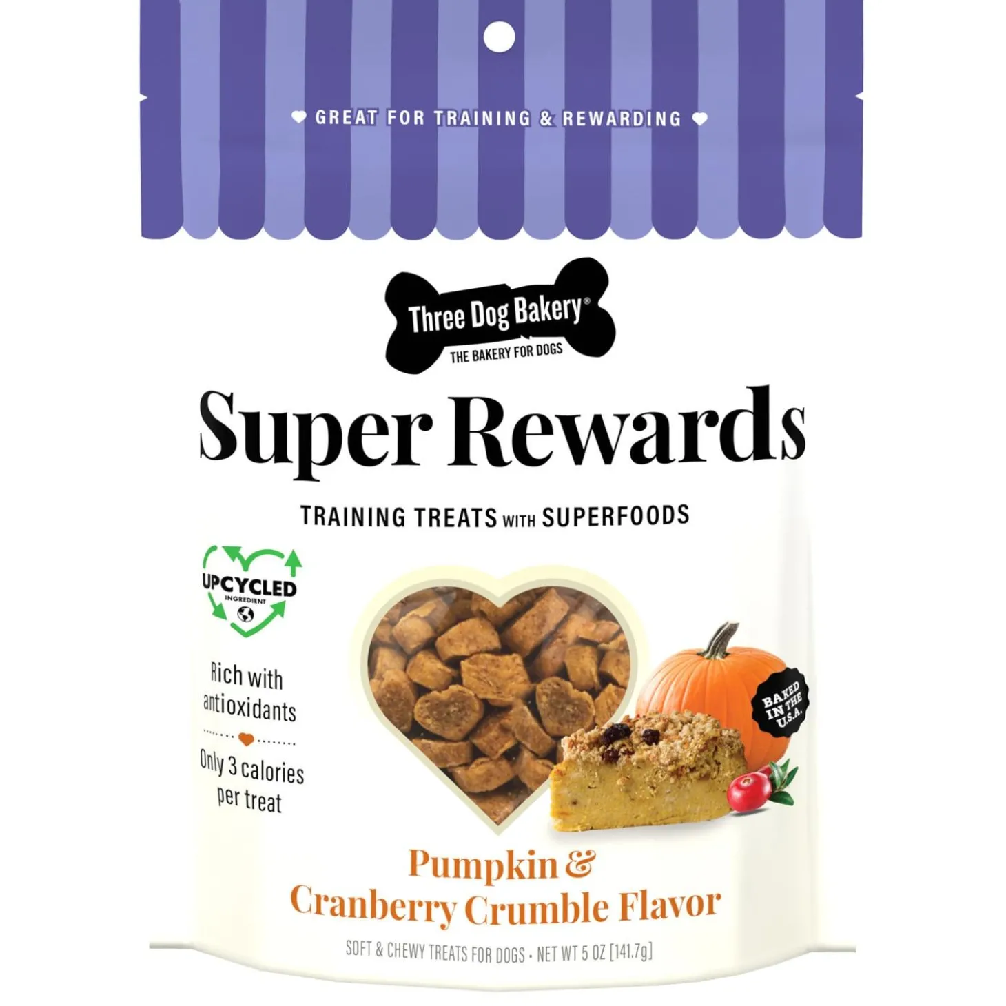 Super Rewards Pumpkin Cranberry Crumble Dog Treats