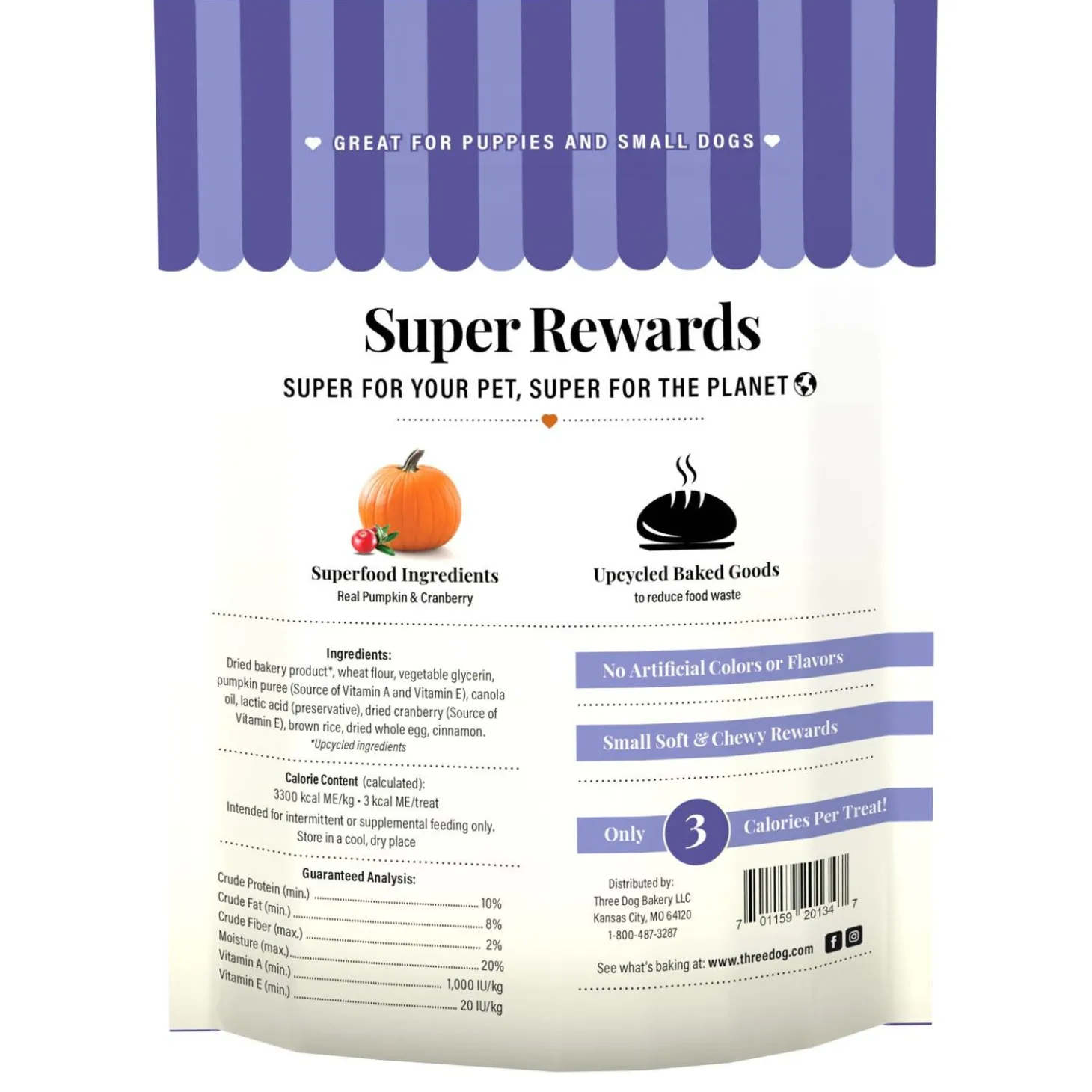 Super Rewards Pumpkin Cranberry Crumble Dog Treats