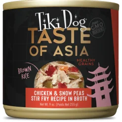 Taste of Asia Chicken & Snow Peas Stir Fry Recipe in Broth Adult Dog Food