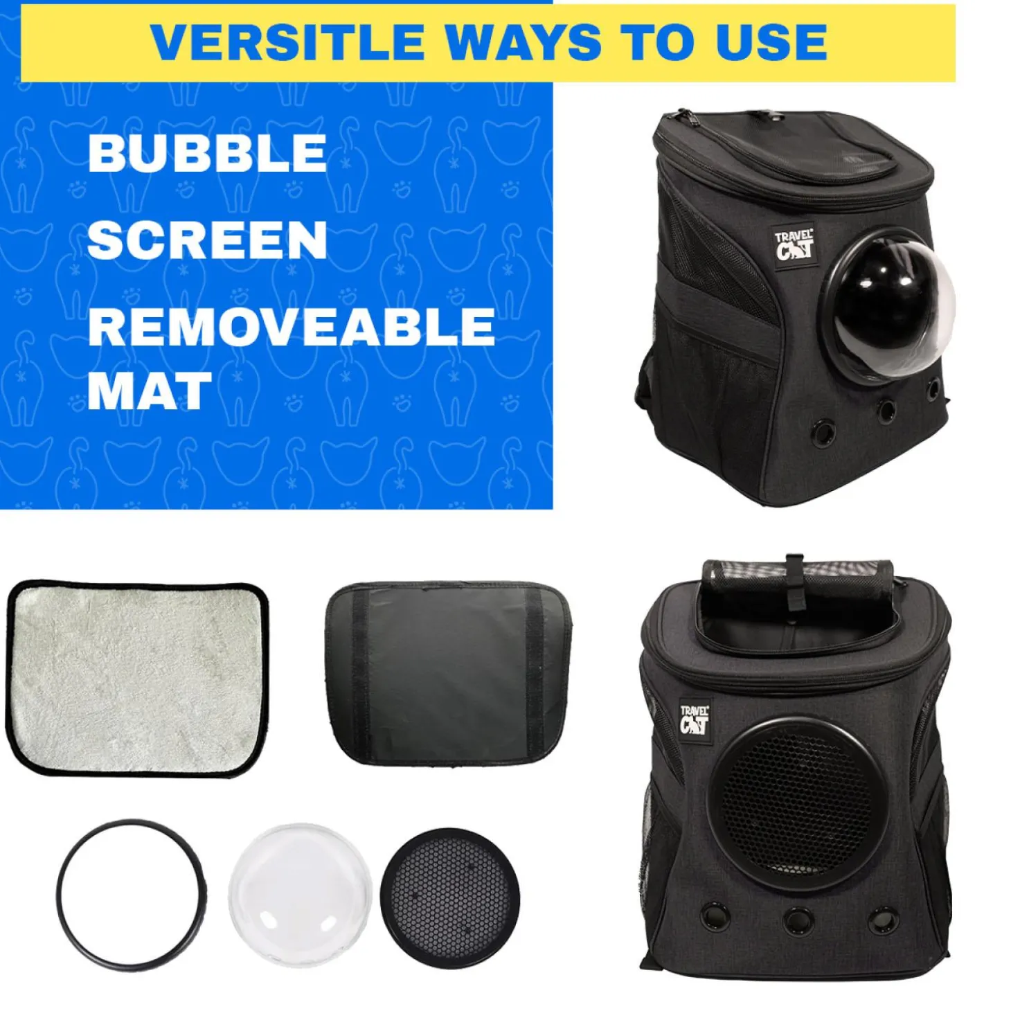 The Fat Cat Grey Backpack