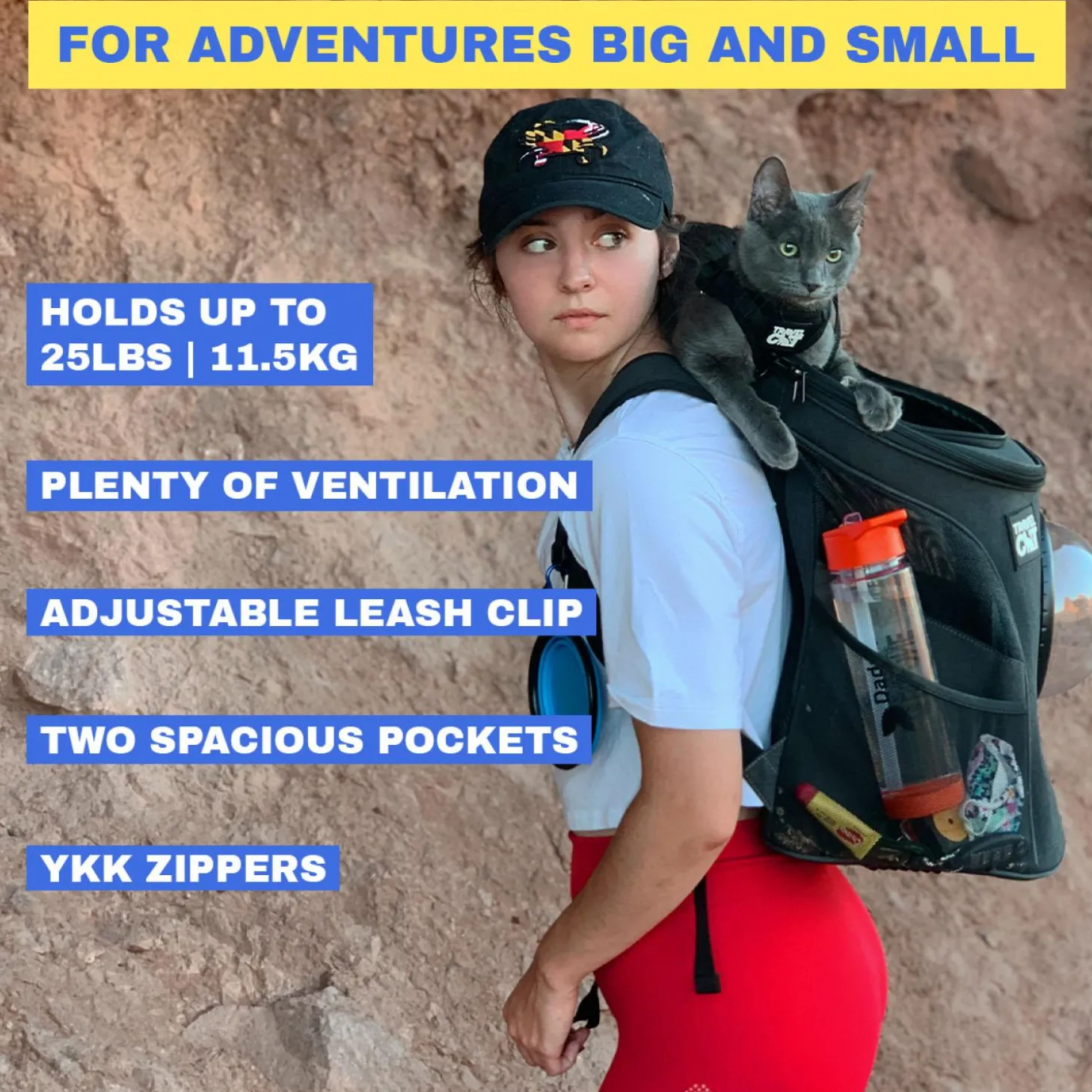 The Fat Cat Grey Backpack