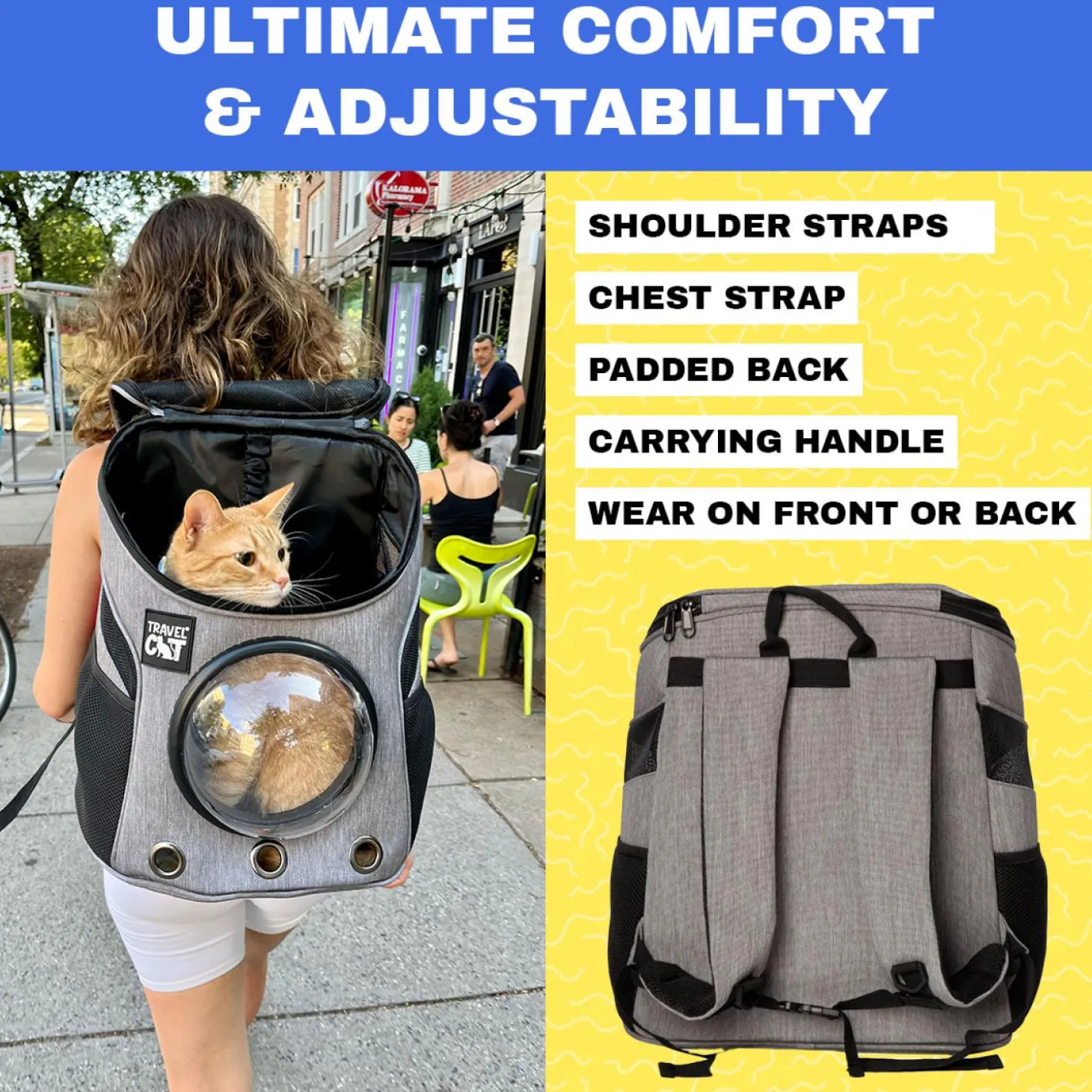 The Fat Cat Mini Grey Backpack