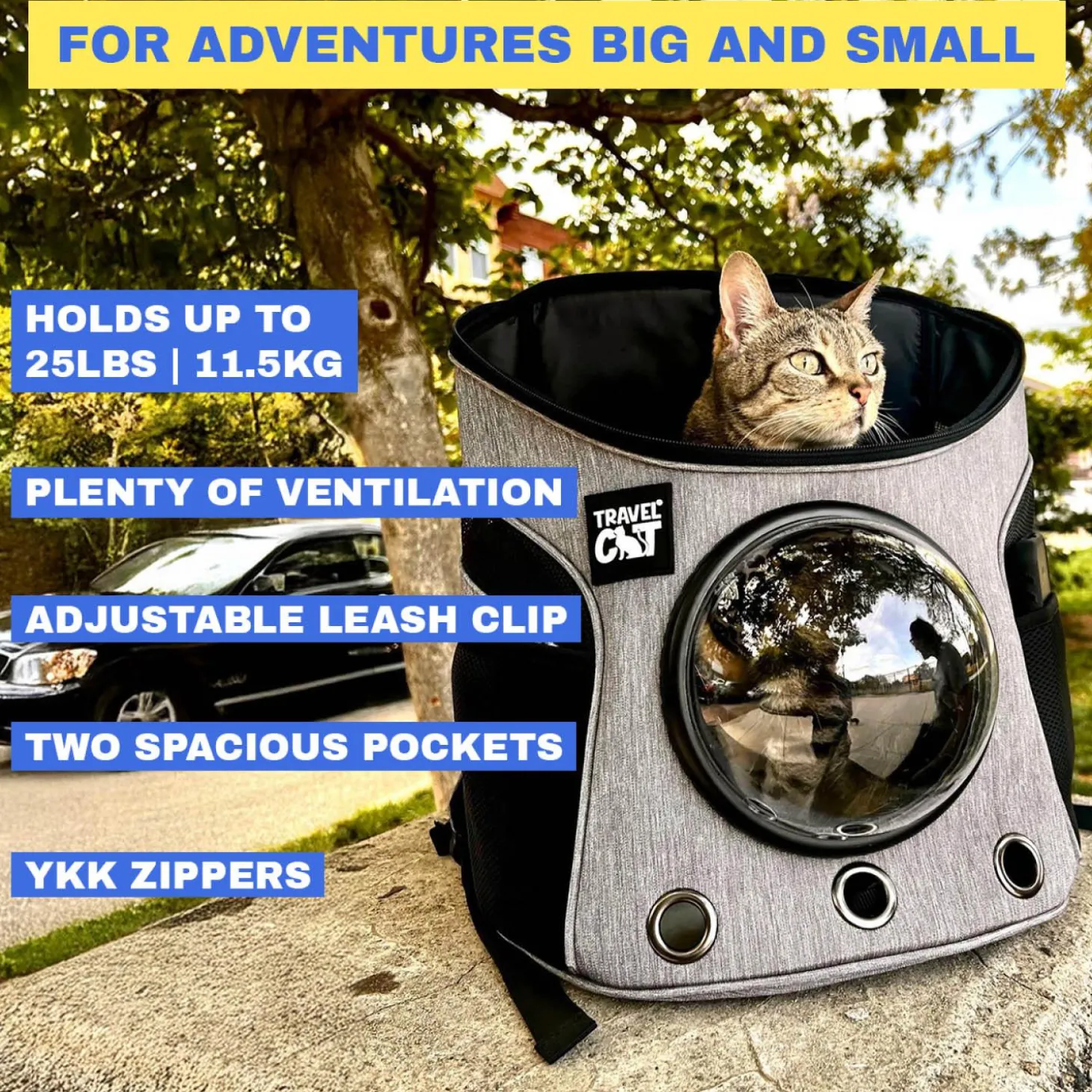 The Fat Cat Mini Grey Backpack