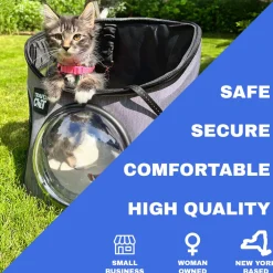 The Fat Cat Mini Grey Backpack