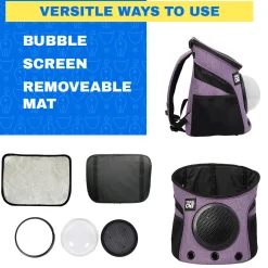 The Fat Cat Mini Purple Backpack