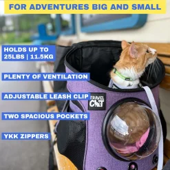 The Fat Cat Mini Purple Backpack