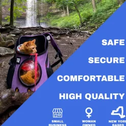 The Fat Cat Mini Purple Backpack