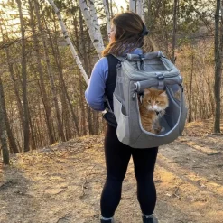 The Navigator Convertible Grey Cat Backpack