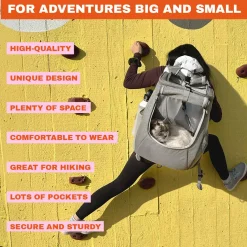 The Navigator Convertible Grey Cat Backpack