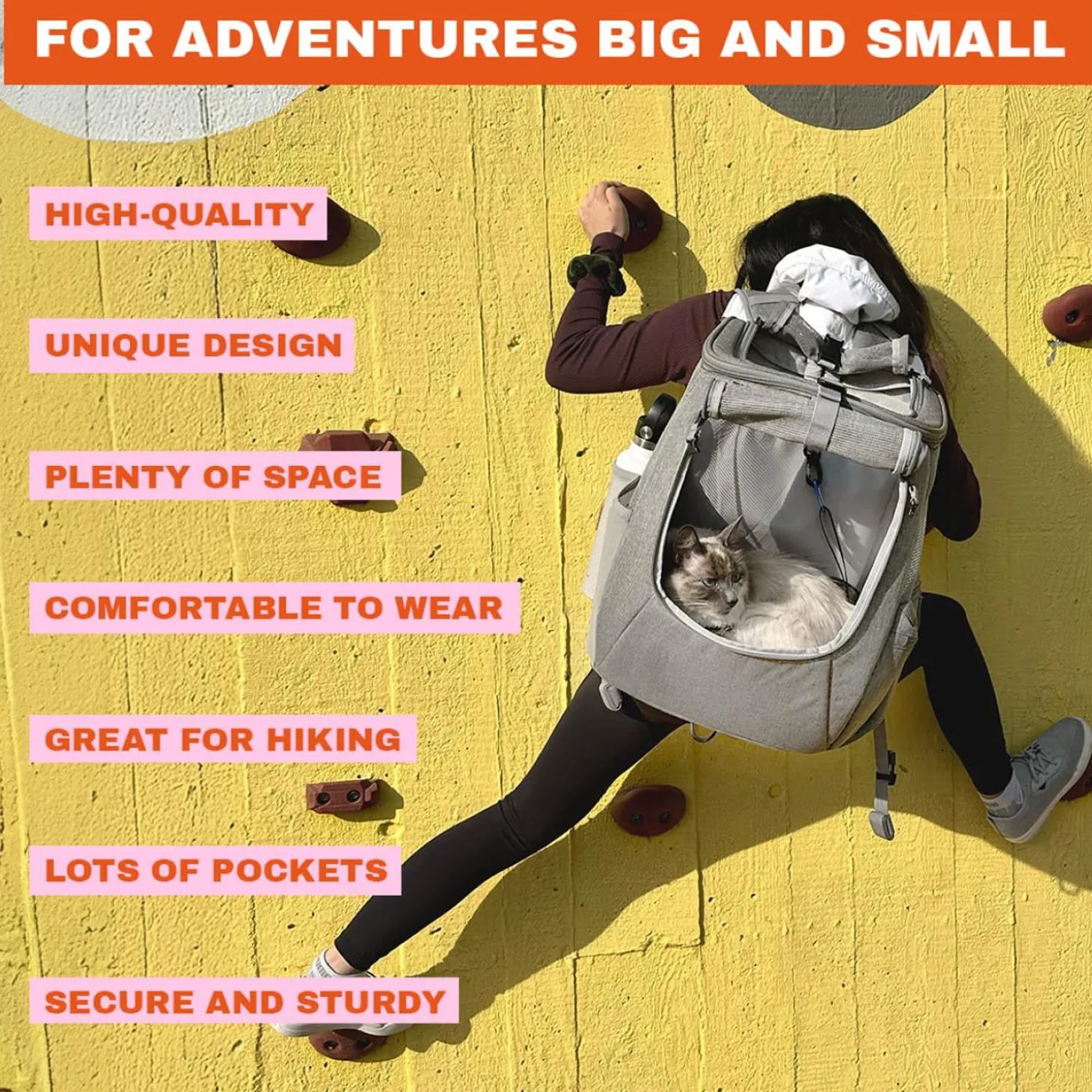 The Navigator Convertible Grey Cat Backpack