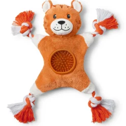 Tiger Orange Rope with Ball Dog Toy