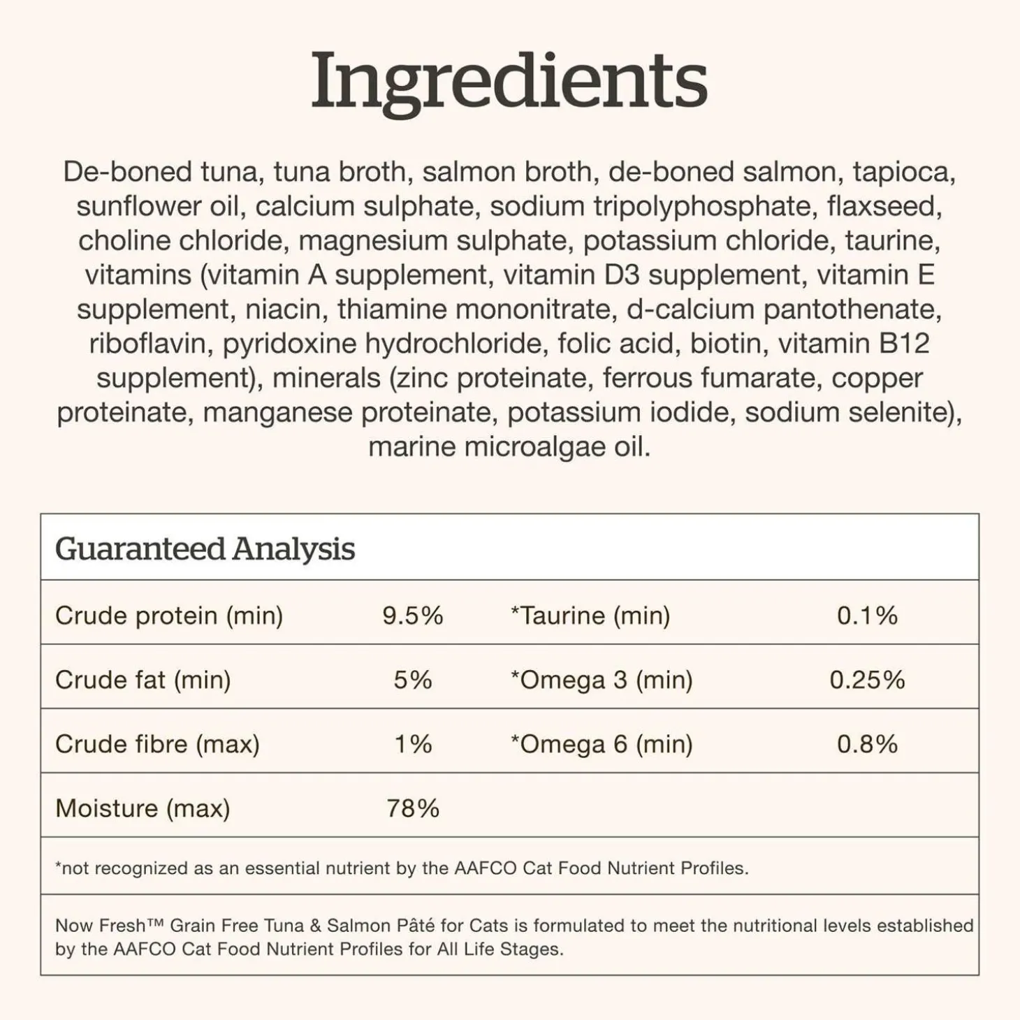 Tuna & Salmon Pate Grain-Free Cat Food