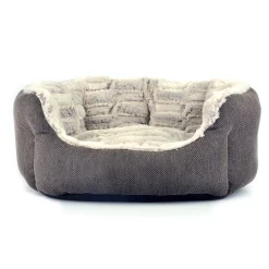 Two Tone Bolster Bed Brown & Beige