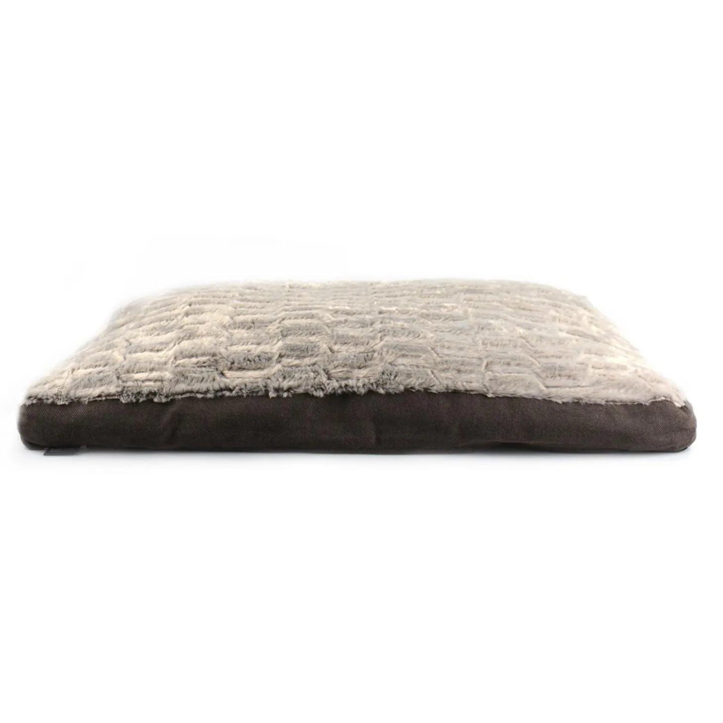 Two Tone Gusset Mattress Bed Brown & Beige