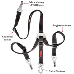 Ultimate Safety Black Tether Dog Seatbelt