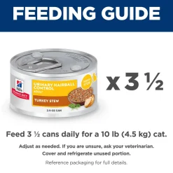 Urinary Hairball Control Turkey Stew Adult Cat Food