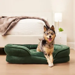 Velvet Chaise Emerald Green Bed