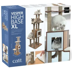 Vesper High Base XL Walnut Cat Tree