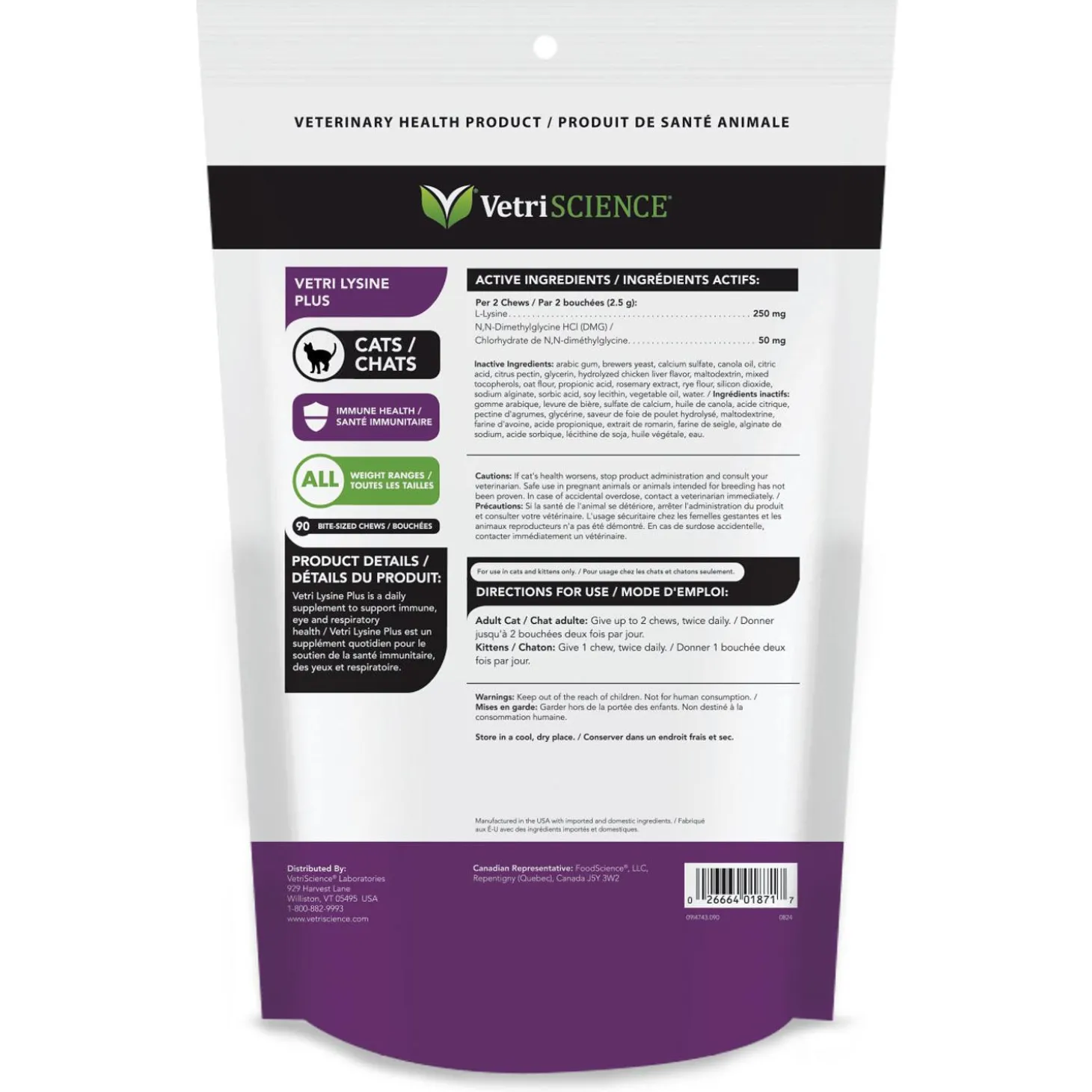 Vetri Lysine Plus Immune Health Cat Supplement