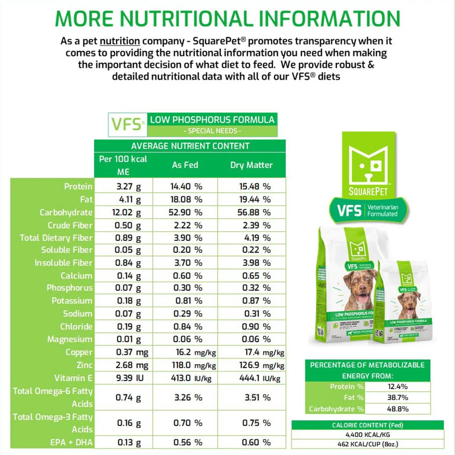 VFS Low Phosphorus Formula Adult Dog Food