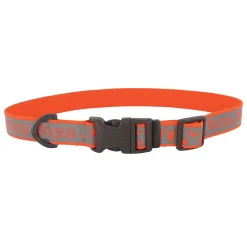 Water & Woods Reflective Adjustable Dog Collar Orange