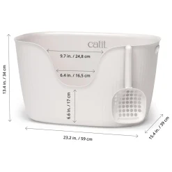 White Loo Litter Box & Scoop