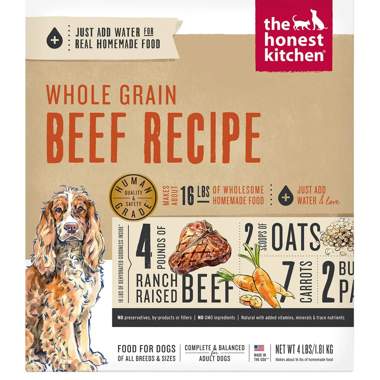 Whole Grain Beef Recipe Dog Food