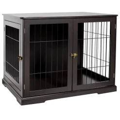 Wood & Wire Brown Pet Crate