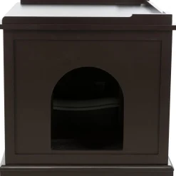 Wooden Extra-Large Brown Litter Box Enclosure