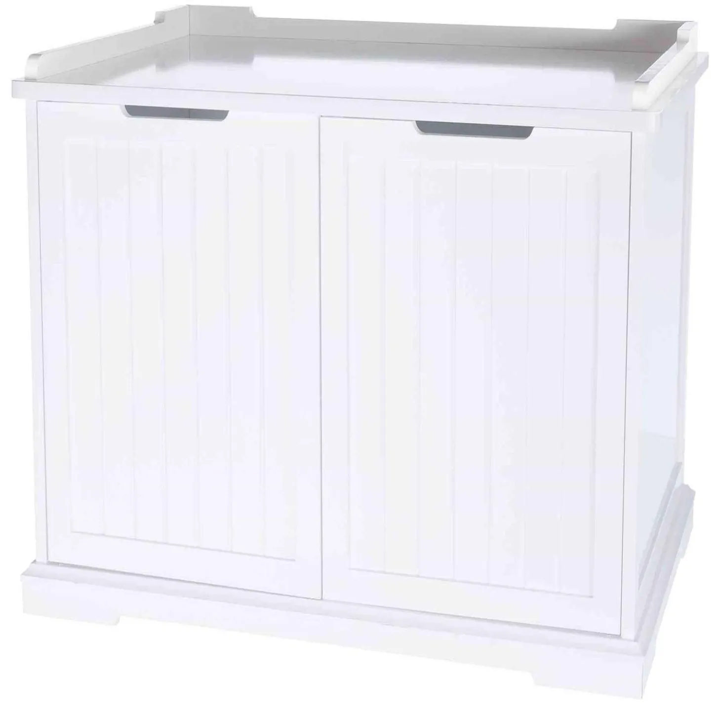 Wooden Extra-Large White Litter Box Enclosure