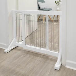 Wooden White Pet Gate