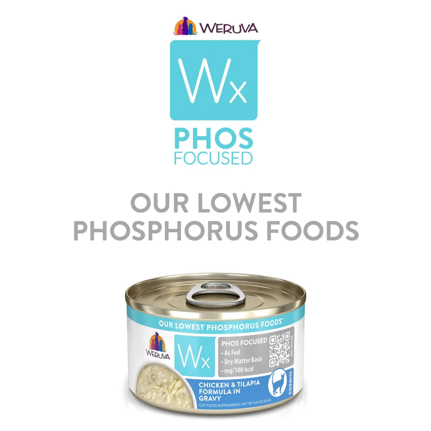 Wx Phos Focused Chicken & Tilapia Formula Shreds Adult Cat Food
