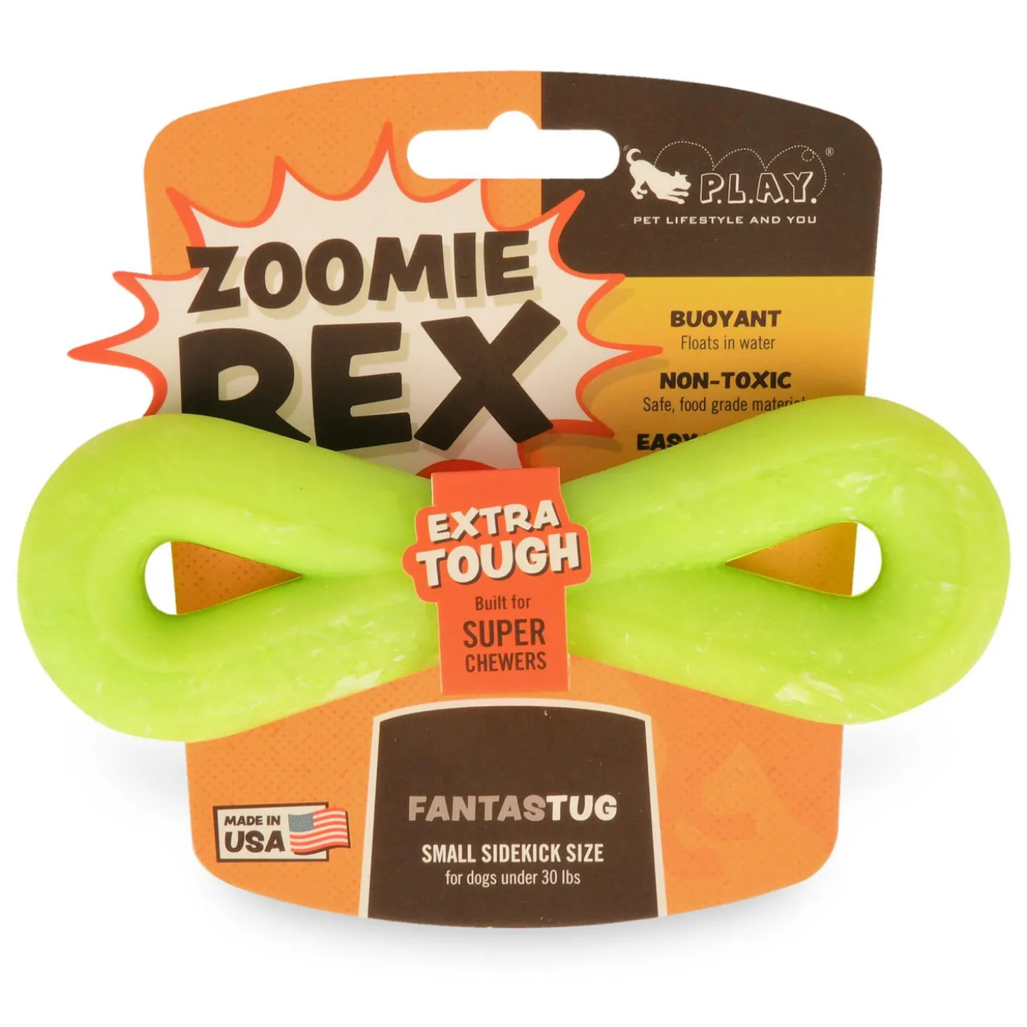 ZoomieRex FantasTug Green Dog Toy