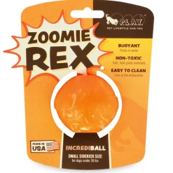 ZoomieRex IncrediBall Orange Dog Toy